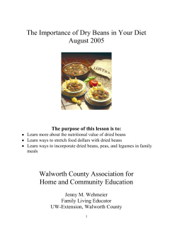 The Importance of Dry Beans in Your Diet
