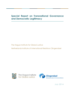 Special Report on Transnational Governance and Democratic