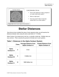 Stellar Distances - The University of Texas at Dallas