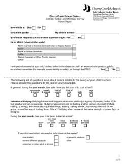 2016 Climate, Safety, and Wellness Survey