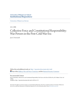 Collective Force and Constitutional Responsibility