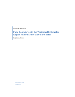 Plate Boundaries in the Tectonically Complex Region Known as the
