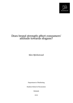 Does brand strength affect consumers` attitude towards slogans?