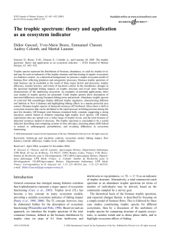 The trophic spectrum - P&ocirc;le Halieutique Agrocampus Ouest