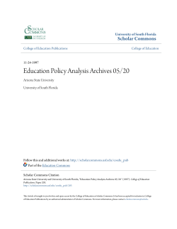 Education Policy Analysis Archives 05/20