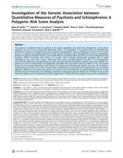 A Polygenic Risk Score An - ORCA