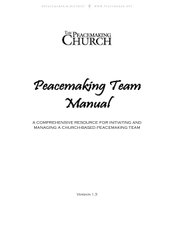 Peacemaking Team Manual