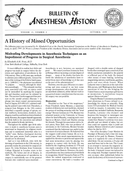 October 1997, Vol 15 - Anesthesia History Association