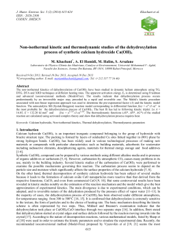 Non-isothermal kinetic and thermodynamic studies of the