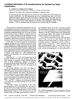 Localized fabrication of Si nanostructures by