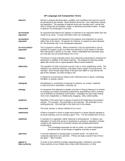 AP Language and Composition Terms