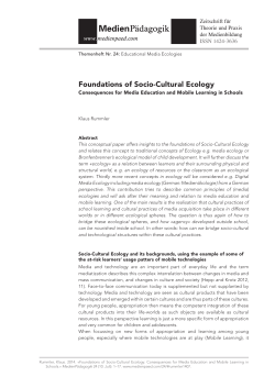 Foundations of Socio-Cultural Ecology