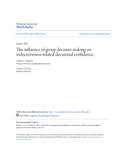 The influence of group decision making on indecisiveness