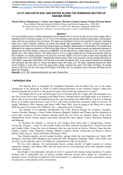 Cs137 AND K40 IN SOIL AND WATER ALONG THE ROMANIAN