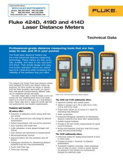Fluke Laser Distant Meters Datasheet