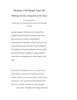 Mystique of the Bengal Tiger: The Making of