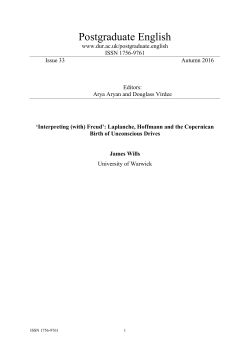 Postgraduate English - Durham University Community