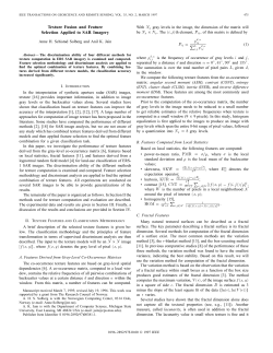 Texture Fusion and Feature Selection Applied to SAR Imagery