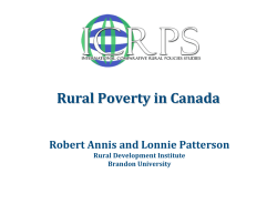 Rural Poverty in Canada