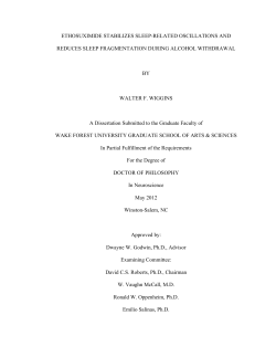 ethosuximide stabilizes sleep-related oscillations and reduces sleep