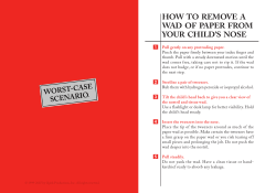 how to remove a wad of paper from your child`s nose