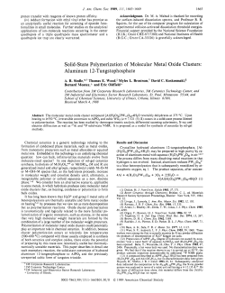 Solid-state Polymerization of Molecular Metal Oxide Clusters