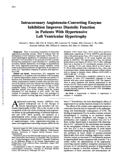 Intracoronary Angiotensin-Converting Enzyme