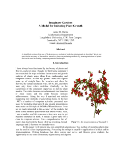 Imaginary Gardens A Model for Imitating Plant Growth