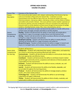 epping high school course syllabus