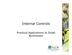Internal Controls