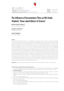 The Influence of Documentary Films on 8th Grade Students