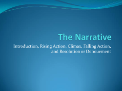 Introduction, Rising Action, Climax, Falling Action, and