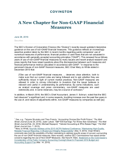 A New Chapter for Non-GAAP Financial Measures