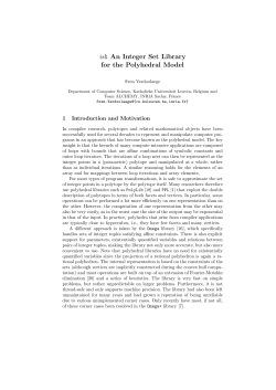 isl: An Integer Set Library for the Polyhedral Model