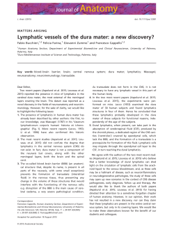 Lymphatic vessels of the dura mater: A new discovery? (PDF