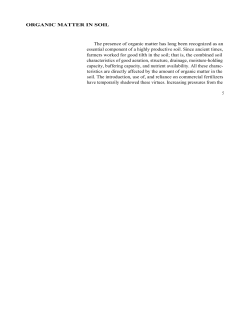 Organic Matter in Soil (Part 1)