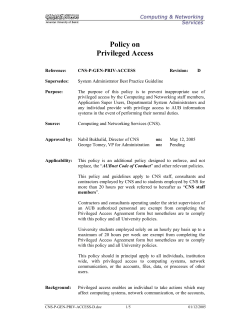 Policy on Privileged Access