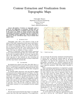 Contour Extraction and Visulization from Topographic Maps