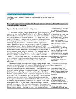 Equiano: The Questionable Destiny of High Status If you choose to