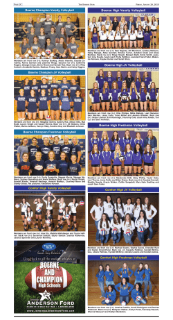 Boerne High Varsity Volleyball Boerne High JV
