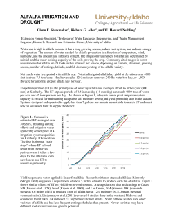 Alfalfa Irrigation Facts - University of Idaho Extension