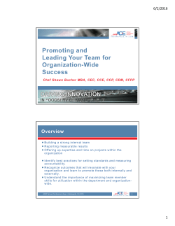 Promoting and Leading Your Team for Organization