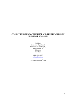 coase, the nature of the firm, and the principles of marginal analysis