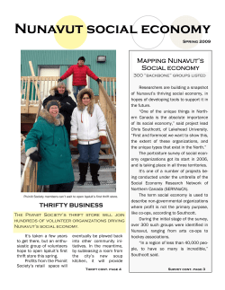Nunavut social economy - Nunavut Research Institute
