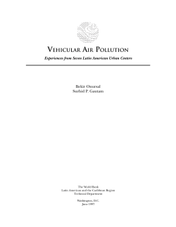 Vehicular Air Pollution - Roads and Highways Department