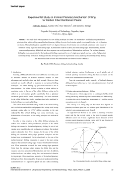 Experimental Study on Inclined Planetary Mechanism Drilling for