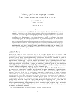 Infinitely productive language can arise from chance under