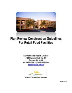 Plan Review Construction Guidelines For Retail Food Facilities