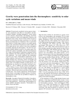 Gravity wave penetration into the thermosphere