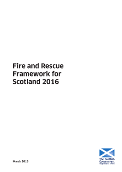 Fire and Rescue Framework for Scotland 2016